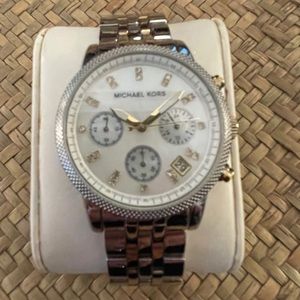 COPY - Michael Kors Chronograph Mother of Pearl Dial Ladies Watch